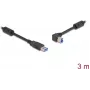 Cable USB DeLOCK conector macho Type-A a conector macho Type-B 90° acodado a izquierda 3 m