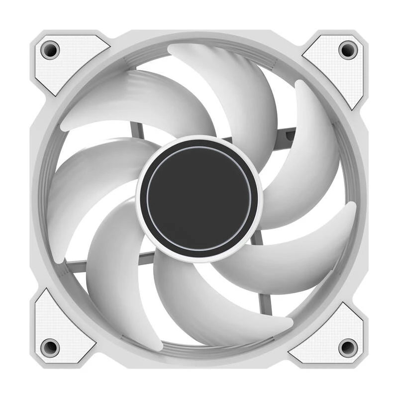Ventilador de refrigeración Darkflash DR08 (blanco) — ventilador de carcasa/CPU, modelo DR08 blanco, ventilador individual de 120 mm