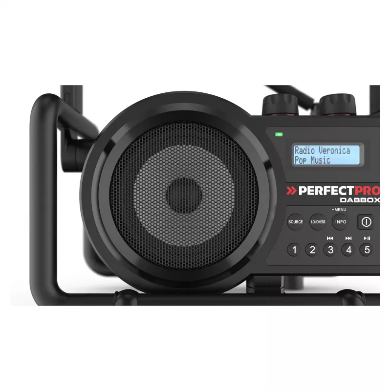Perfectpro DABBOX Radio de obra DAB+ FM AUX Bluetooth antichoque