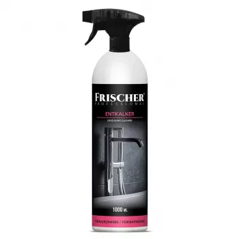 Desincrustante para baño FRISCHER FR00232_1000 removedor líquido de cal y residuos para superficies sanitarias, 1 litro botella con pulverizador
