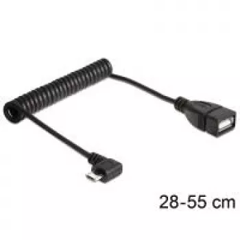Cable USB DeLOCK 83354 USB 2.0 0,5 m Micro-USB B USB A negro