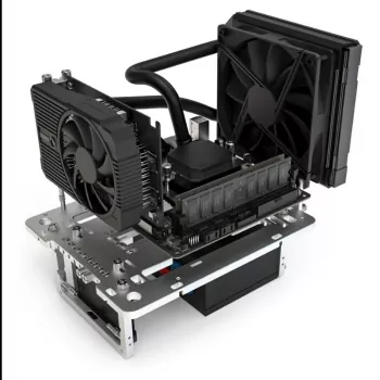 Caja de banco de pruebas mini Streacom BC1 Mini V2 plata — marco compacto de estructura abierta