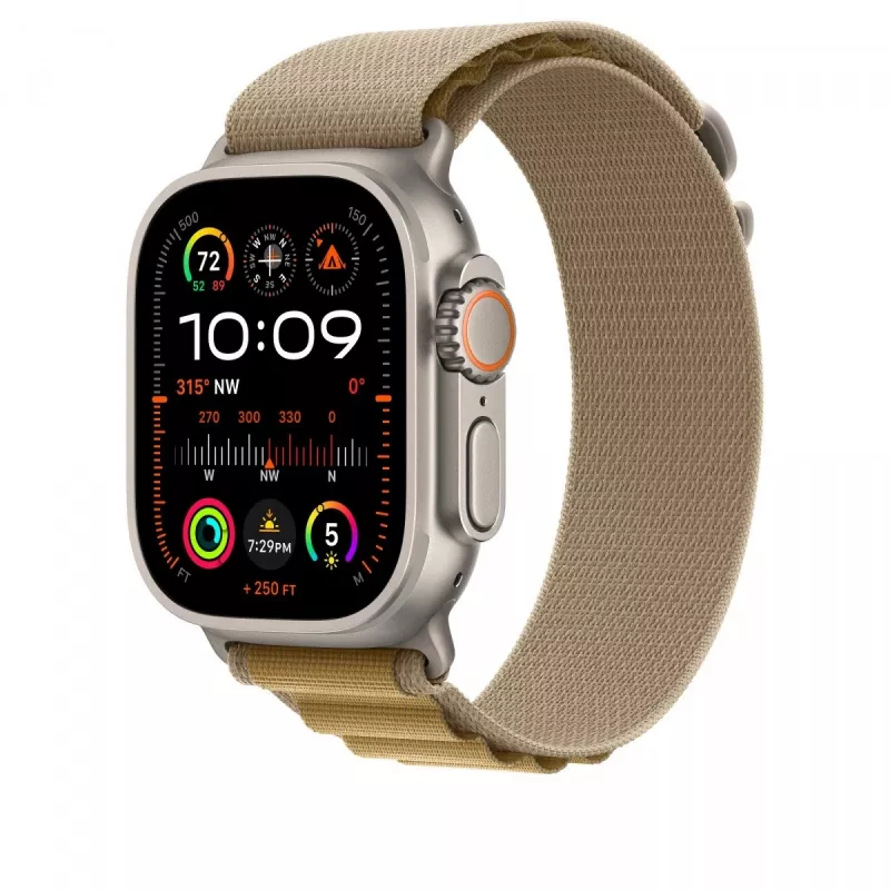 Correa Apple 49mm Tan Alpine Loop Large Natural Titanium Finish