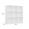 Estantería MALAX 3x3 H blanco