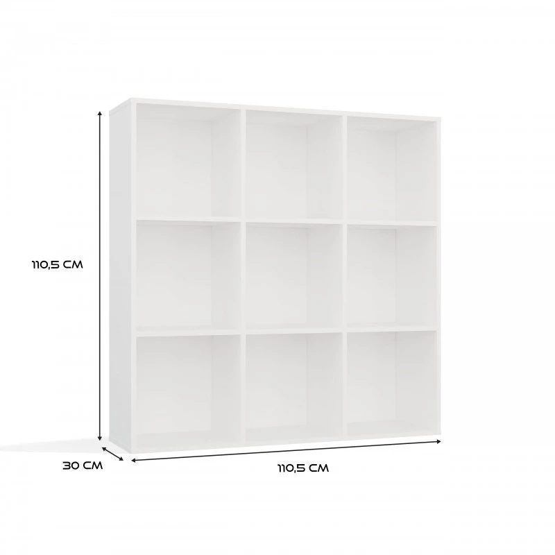 Estantería MALAX 3x3 H blanco