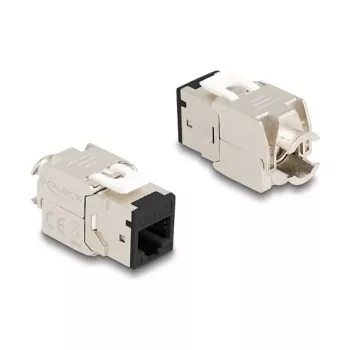 DeLOCK 88118 Módulo Keystone plano negro RJ-45 10 uds.