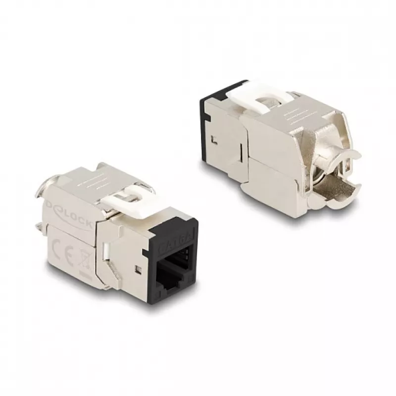 DeLOCK 88118 Módulo Keystone plano negro RJ-45 10 uds.
