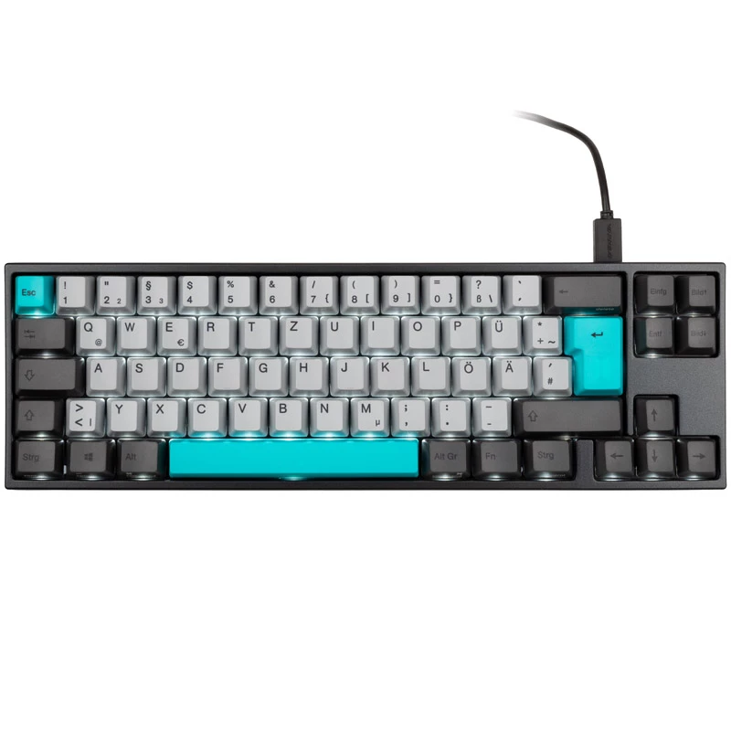 Teclado mecánico Ducky Varmilo Miya69 Pro QWERTZ USB con interruptores Cherry MX Silent Red