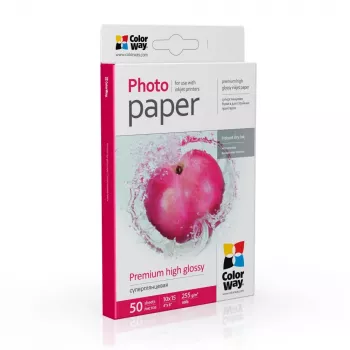 Papel fotográfico ColorWay PSG2550504R brillante 255 g/m² 10x15 cm 50 hojas
