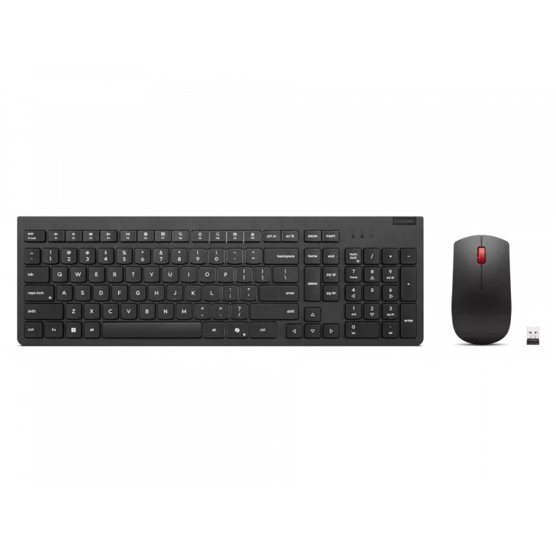 Teclado y ratón Lenovo inalámbricos negros