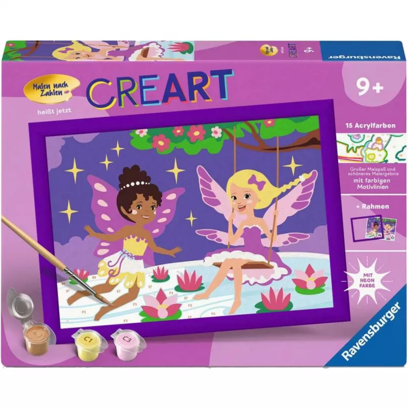 Set de pintura Ravensburger CreArt – Amigas hadas (set de pintura infantil)