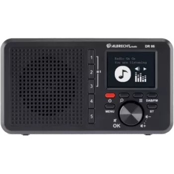 Radio digital para mayores Albrecht DR 86 pequeña DAB+/FM, negra (27861)