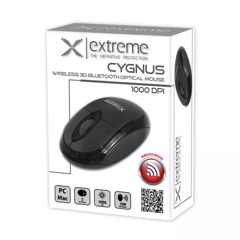 Ratón óptico inalámbrico Bluetooth 3D Cyngus negro