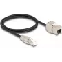 Cable DeLOCK conector macho RJ45 de montaje en campo a módulo Keystone conector hembra RJ45 Cat.6A 1 m