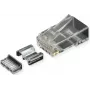 ROLINE Conector macho RJ45 Cat.6A no apantallado + inserto 10 uds. (21.17.3098)