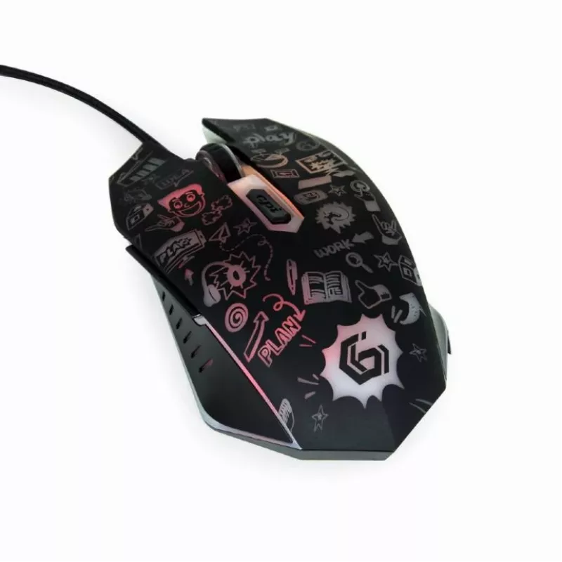 Ratón USB óptico negro/MUS-6B-GRAFIX-01 Gembird