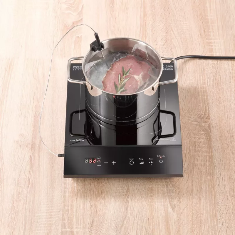 Caso | Placa de cocina | TC 2400 ThermoControl | número de zonas de cocción 1 | sensor táctil | negra | inducción