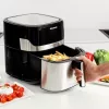 Freidora de aire Taurus Air Fry 7S 1600W 6,5L, acero inoxidable, 8 programas, 80–200°C, control táctil