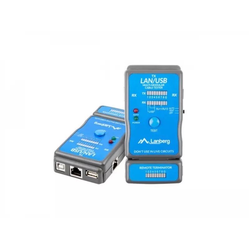 Comprobador de cables de red Lanberg NT-0403 comprobador PoE azul