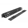 Panel de gestión de cables DeLOCK 19 pulgadas 67021 negro plástico 1U
