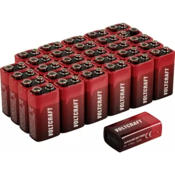 Voltcraft VC-16107990 pila de 9 V alcalina de manganeso 550 mAh 9 30 uds. (VC-16107990)