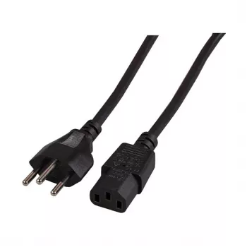 EFB-Elektronik Cable de red tipo suizo 12 - C13 180°, negro, 2,0 m, 3 x 0,75 mm² Fabricante: EFB Elektronik (EK537.2V3)