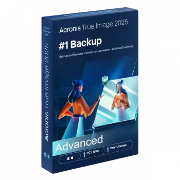 Acronis True Image | Advanced + 500 GB de almacenamiento en la nube de Acronis | 3 PC/MAC | 1 año