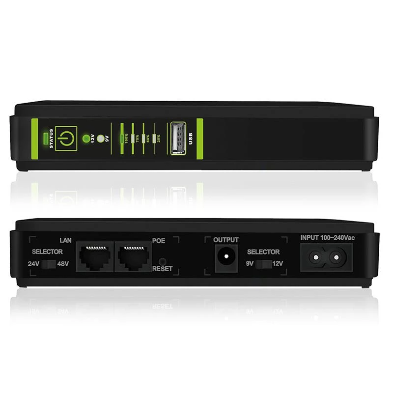 Tecnoware ERA PLUS DC FGCERAPLDC252 SAI de corriente continua, 9/12 V DC, PoE 24/48 V DC, USB 5 V DC, 8800 mAh