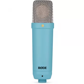 Micrófono de condensador de estudio RØDE NT1 Signature Blue, cardioide, 20–20000 Hz, XLR, 52×189 mm, 313 g