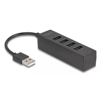 Hub USB DeLOCK 64334 Type-A 480 Mbit/s Negro