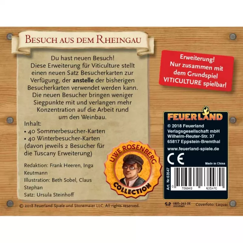 Viticulture: Besuch aus dem Rheingau, expansión de juego de mesa