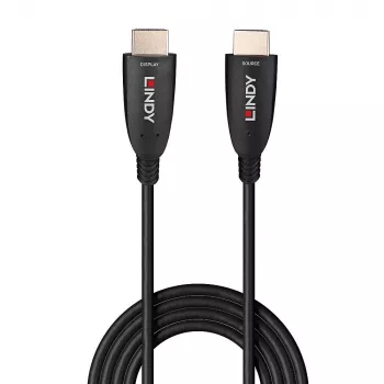 Lindy Cable HDMI híbrido de fibra óptica 8K60 de 10 m, 10 m, HDMI tipo A (estándar), HDMI tipo A (estándar), 48 Gbit/s, Negro