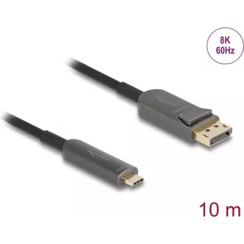 Cable óptico activo DELOCK USB-C a DisplayPort 10 m (modelo 81605)
