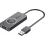 Vention CDRBF tarjeta de sonido externa USB 2.0, jack, control de volumen, 48 kHz, 1 m