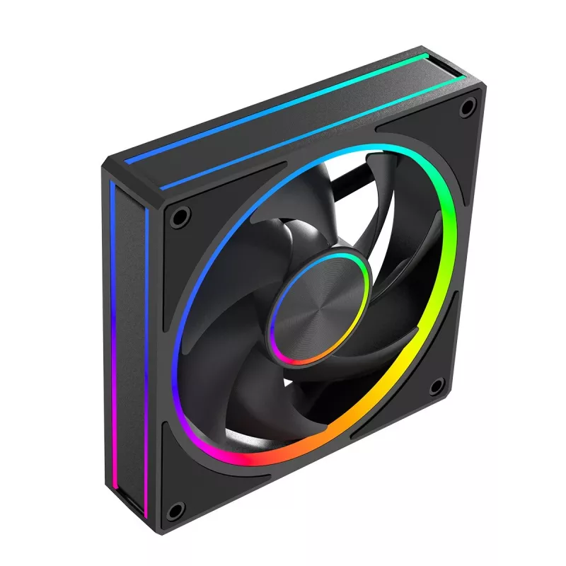 Ventilador de caja MODECOM VOLCANO LOOP 120 ARGB, 120 mm, PWM, 400–1400 rpm, negro