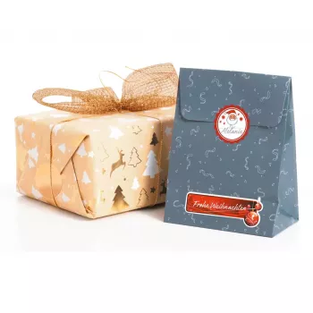 Papel de regalo Herma 15257 – estampado de estrellas y abetos, rollo