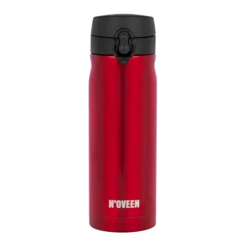 Botella térmica NOVEEN TB825 400 ml – recipiente isotérmico de acero inoxidable, rojo