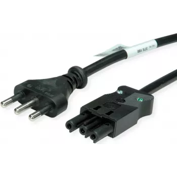Cable de alimentación Bachmann GST18/3 cable de conexión de dispositivos 5 m, negro
