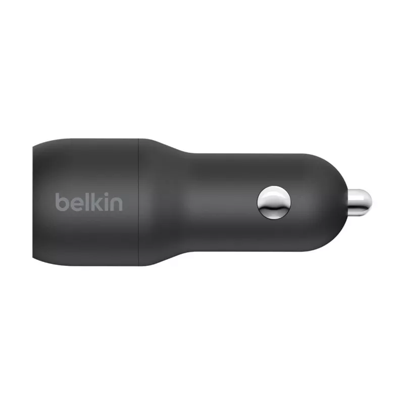 Cargador de coche doble USB-A 12W x2 negro