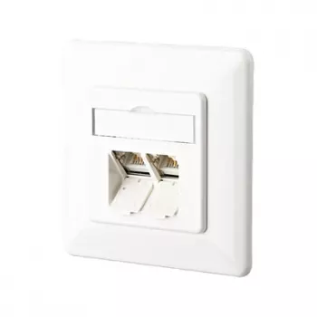 METZ CONNECT BTR IT CONNECT E-DAT C6 8/8(8) UP Cat.6 - Toma de conexión, empotrar - RJ-45 X 2 - Blanco puro, RAL 9010 (1307381002-I)