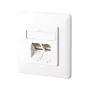METZ CONNECT BTR IT CONNECT E-DAT C6 8/8(8) UP Cat.6 - Toma de conexión, empotrar - RJ-45 X 2 - Blanco puro, RAL 9010 (1307381002-I)