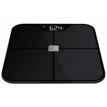 Báscula de grasa corporal iHEALTH Nexus Pro HS2SPRO — inalámbrica, peso máx. 181 kg, medición de IMC, negro