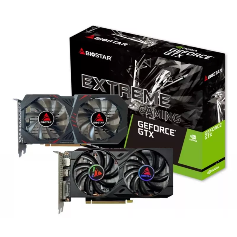 Tarjeta gráfica BIOSTAR GeForce GTX 1660 Ti – 6 GB GDDR6, 192 bits, PCIe 3.0, doble ventilador