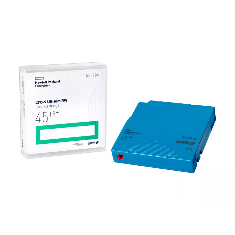 HPE Q2079AN LTO-9 Ultrium cintas de datos 18 TB / 45 TB, 1,27 cm, 20 uds. con etiquetas no personalizadas, azul claro