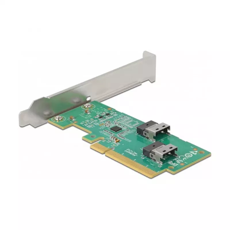 Tarjeta DeLOCK PCI Express 4.0 x8 a 2 x SFF-8654 4i NVMe internos Low Profile