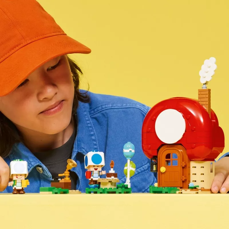 LEGO Super Mario Party im Toad-Haus Set 72041 con funciones de juego interactivas
