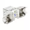 Módulo Keystone DELOCK conector hembra RJ45 a LSA Cat.6A sin herramientas acodado 45° apantallado con enganche metálico