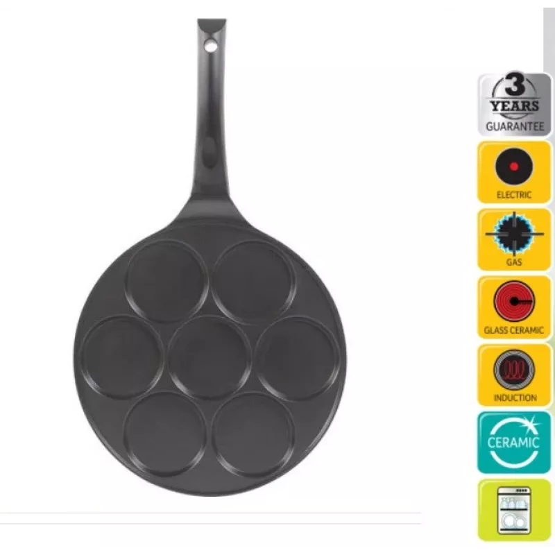Sartén para crepes LAMART LT1293, aluminio antiadherente, 27 cm de diámetro