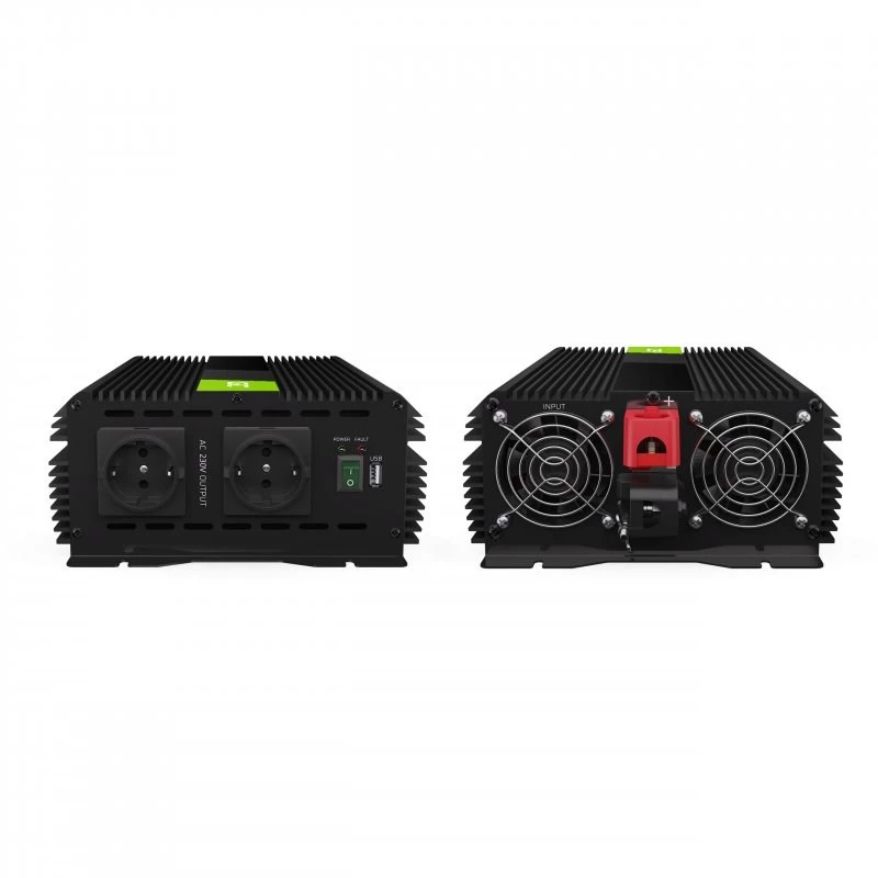 Inversor de corriente Green Cell INVGC12 coche 3000 W negro