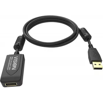 Cable USB USB 2.0 Vision TC 5MUSBEXT+/BL Negro 5 m